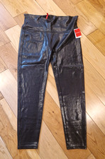 The Original SPANX Faux Leather Croc Leggings. Size 3XL (UK22-24) Brown/Black