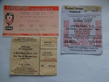 3 Liverpool Ticket Stubs - Cup