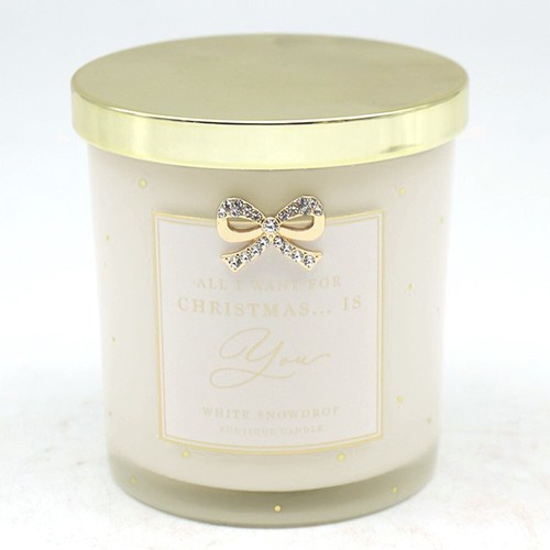 White snowdrop boutique jar - white,