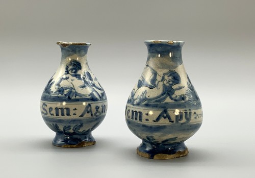Rare pair 17thc italian savona - rare,