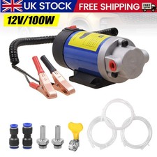 Electric Oil Extractor Pump 12V 100W For Transfer Fluid Engine Vacuum w/Hose Car