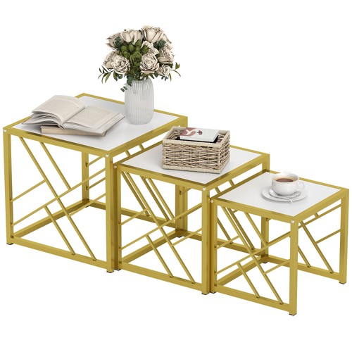 Homcom set nesting coffee - set,