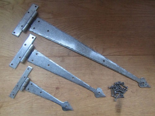 Pair pewter hand forged - of,