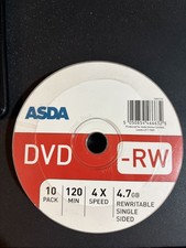 ASDA Blank Blank DVD -RW 10