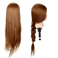 26" Salon Hair Practice Training Head Mannequin Hairdressing Doll + Clamp