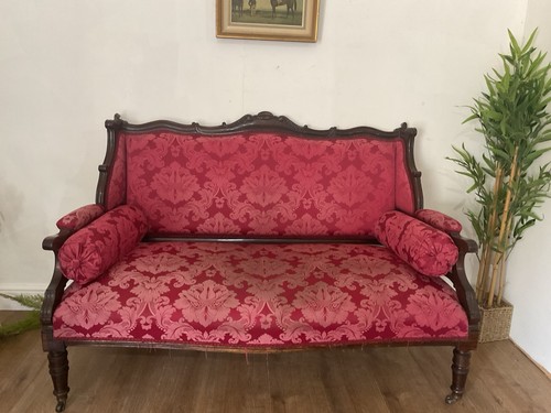 Victorian love seat wooden - seat,
