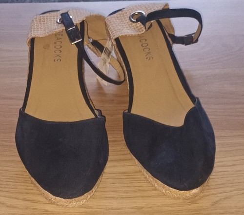 New peacock espadrille wedge - peacock,