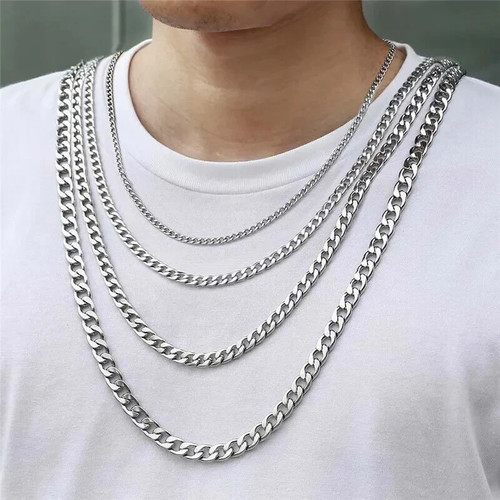 Mens boys curb chain stainless - boys,