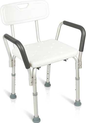 Shower chair arms back - shower, w/