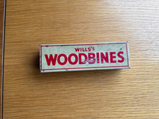 Decorative Vintage Enamelled Wills's Woodbines Cigarette Tin 16cm L