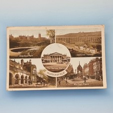 Huddersfield Postcard 1923 Market Place Lockwood Viaduct Yorkshire