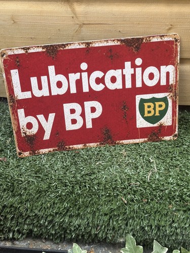 Lubrication steel sign - bp,