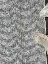Antique Art Deco c1930s Ecru Cotton Scottish  lace panel sample 60”/32”
