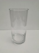 Clear Glass Cylinder Vase 24cm Tall 12cm Diameter