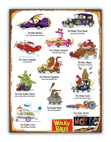 Wacky races cartoon style - wacky,