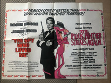 JAMES BOND 007 Spy Who Loved Me/ Pink Panther Stikes Again D/Quad 100% Original