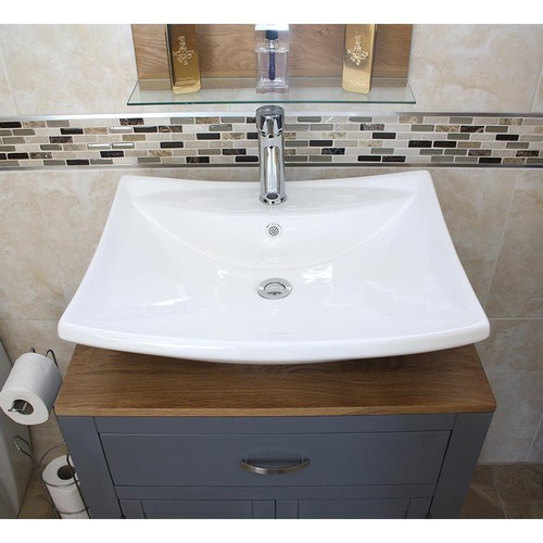 Bathroom vanity grey painted - bathroom,