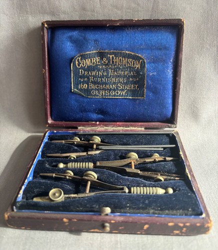 Antique glasgow drafting set - glasgow,