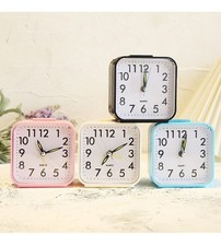 Quartz Alarm Clock With Night Light No Tick Small Bedside Clock Fashionable