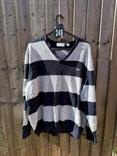 Lacoste Mens Grey & Navy V