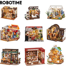 Rolife 9kits DIY LED Miniature House Wooden Dollhouse Decor Adults Gift