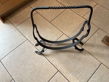 Horseshoe Log Carrier Basket Firewood Holder Made by Local Blacksmith