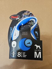 Flexi New Comfort Blue 8mtr Cord Medium Max Dog 20kg Lead Quality 