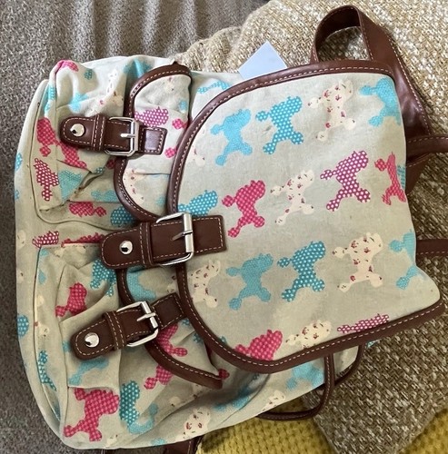 Poodle print backpack womens - poodle,