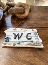  Wooden Lighthouse Signboard Beach Hanging Nautical Bathroom Decor