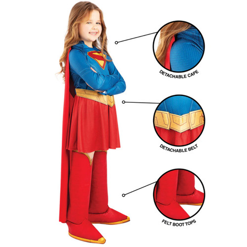 Supergirl deluxe fancy dress - supergirl,