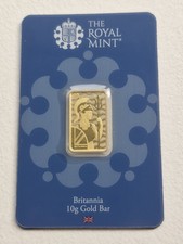 Royal Mint BRITANNIA 10g Gold Bar 999 Fine Secure BRAND NEW STOCK