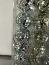 Set of  15 Silver Mirror Ball Disco Like, Mini Balls Great For Party Decorations