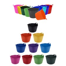 26L 40L 75L Flexi Tub Bucket Plastic Flexible Tubs Storage Container Feed Trug