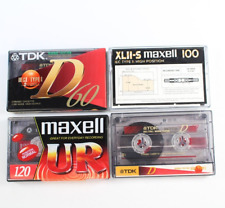 4x Cassettes Tapes Bundle TDK D60, Maxell XLII-S 100, Maxell UR 120