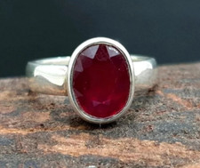 Real red ruby - red, ring