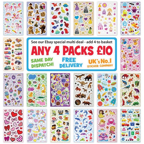 Kids sticker sheets - kids, party
