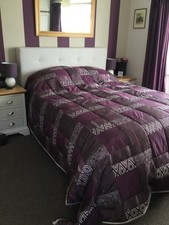 Unique handmade king size patchwork quilt. Good condition, 265x271cm