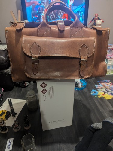 Leather vintage duffle - leather,