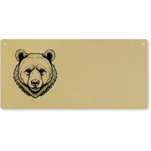 Bear head door plaque wall - door,