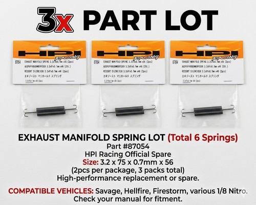 Lot hpi 87054 exhaust - 3x,