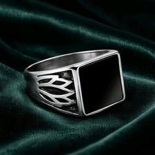 Chunky signet with - signet, black