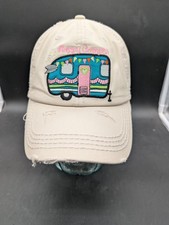 Kbethos Vintage Distressed Happy Camper Van Life Hippie Boho Travel Cotton Hat