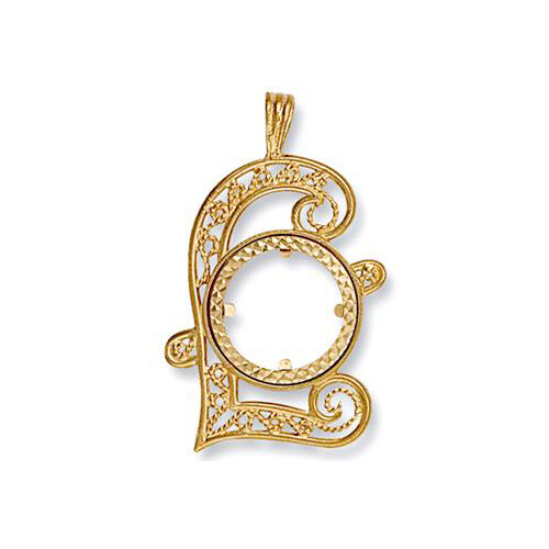 9ct yellow gold pound design - gold,