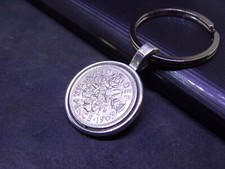 1963 Lucky Sixpence Keyring