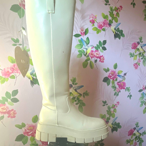 Women white faux - white, leather