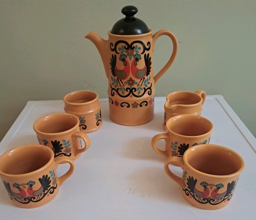 Sadler rooster coffee pot set - sadler,