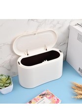 JEEZAO Office Desktop Paper Bin,Desk Trash Can with Lid, Mini Kids Table Waste 