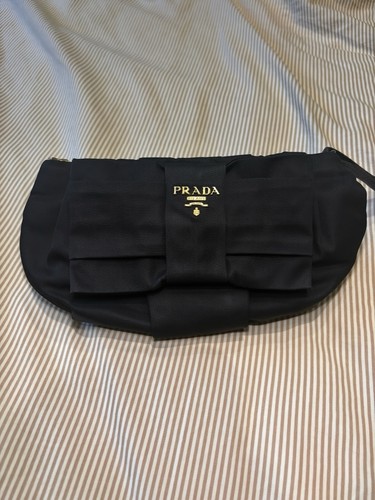Prada nylon clutch bag black - nylon,