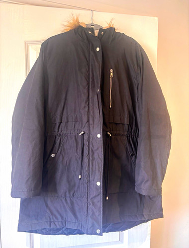 George black long hooded - long, parka
