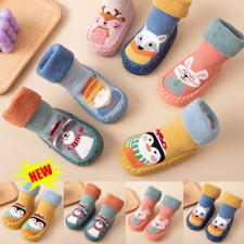 Kids Baby Boys Toddler Anti-slip Slippers Socks Girl Cotton Winter Boot Shoes
